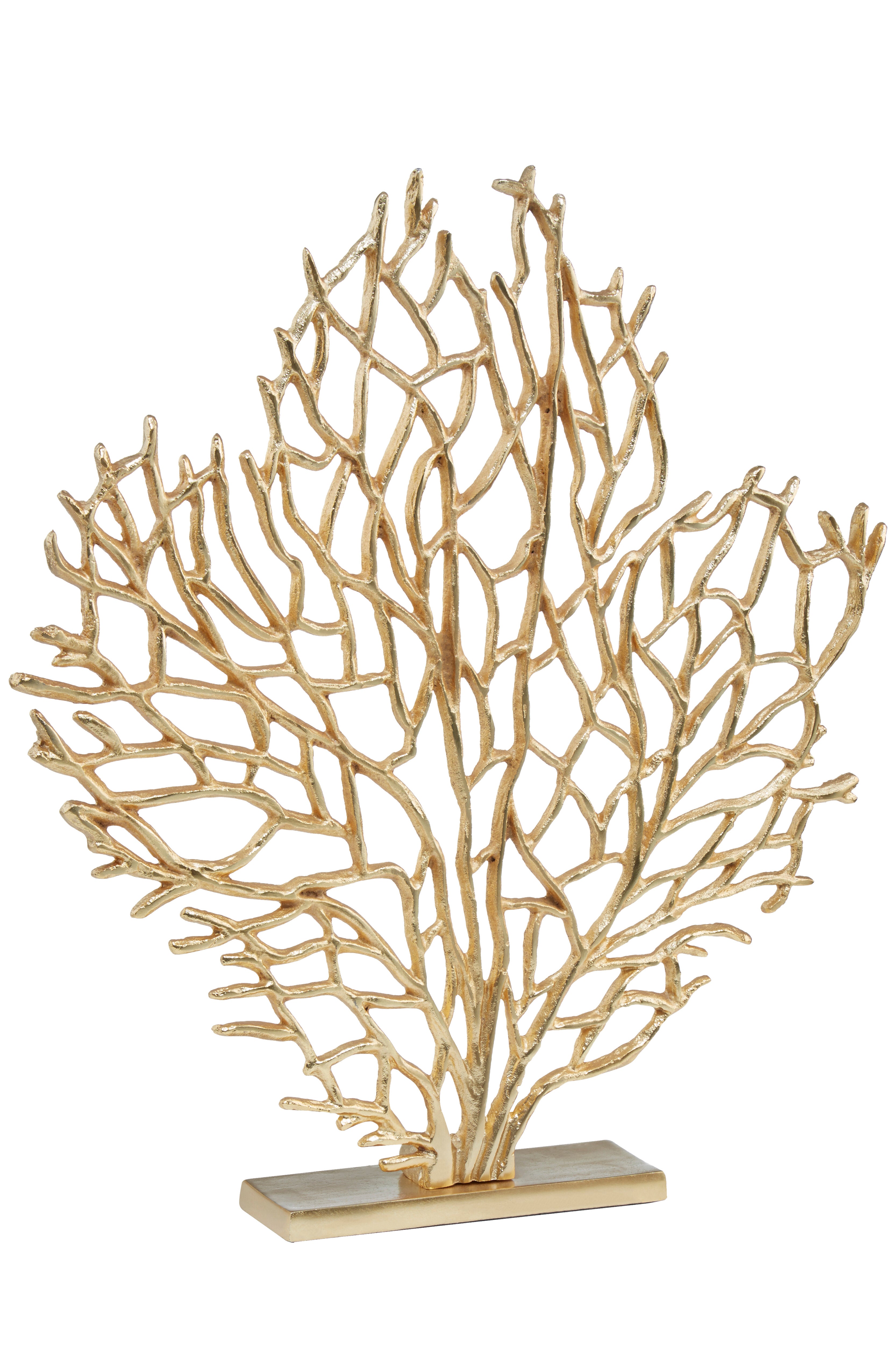 Addison Gold Finish Coral Sculpture | Large
